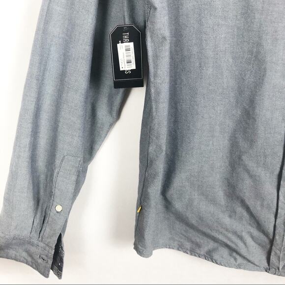 NWT Threads & Heirs Men’s Button Down Blue Shirt Size Medium - Picture 9 of 10